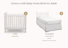Bianca White (130) 19-Classic Mini Crib with 2.75-inch Mattress - Convertible to Twin Bed