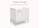 Bianca White (130) 22-Classic Mini Crib with 2.75-inch Mattress - Convertible to Twin Bed