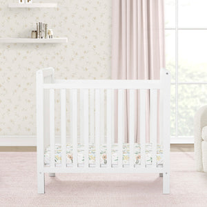 Classic Mini Crib with 2.75-inch Mattress - Convertible to Twin Bed 104