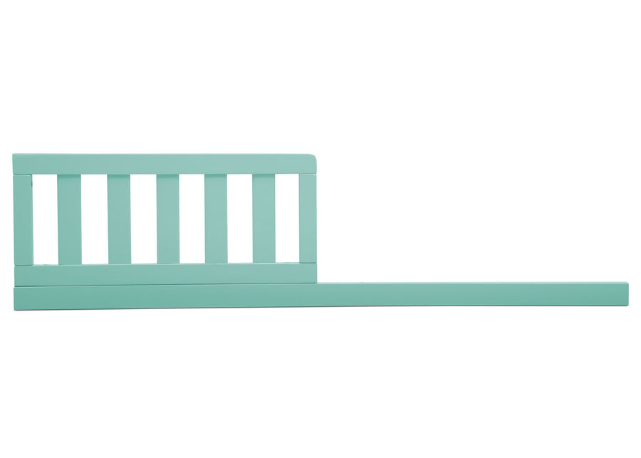 Green baby crib with white bars on a white background 1-Daybed/Toddler Guardrail Kit (555725)