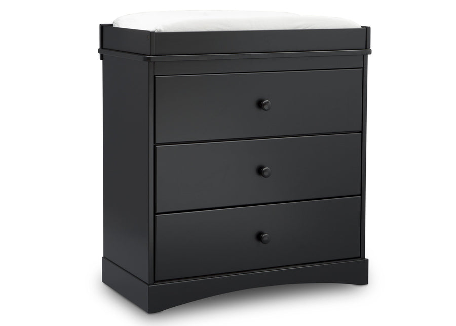 Ebony (0011) 17-Skylar 3 Drawer Dresser with Changing Top