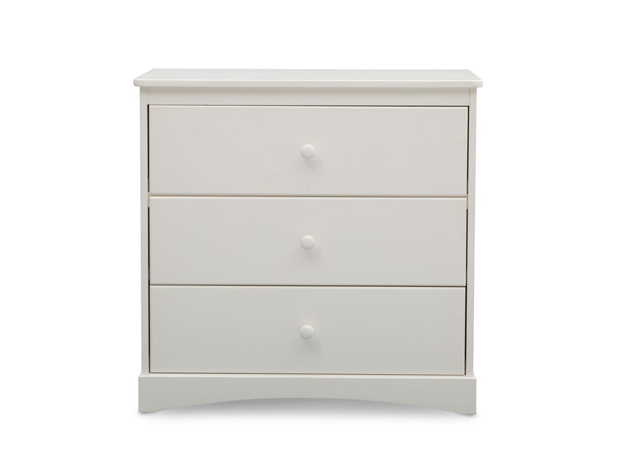 Bianca White (130) 8-Skylar 3 Drawer Dresser with Changing Top