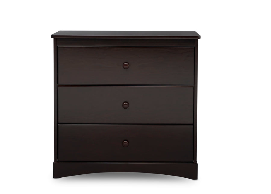 Dark Chocolate (207) 13-Skylar 3 Drawer Dresser with Changing Top