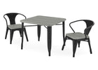 Black with Grey Barnboard (1438) 15-Bistro Table and 4 Chair Set