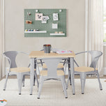 Bistro Table and 4 Chair Set - Grey with Natural (1439) - Accessories