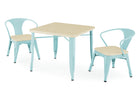 Aqua with Natural (478) 10-Bistro Table and 4 Chair Set