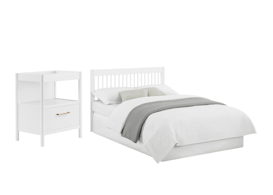Bianca White (130) 19-Zoe 5-in-1 Convertible Crib and Changer