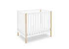 Bianca White with Natural (123) 10-Gio Mini Crib with 2.75-Inch Mattress
