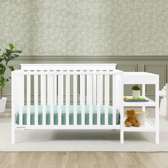 Bianca White (130) 3-Ellie 5-in-1 Convertible Crib and Changer