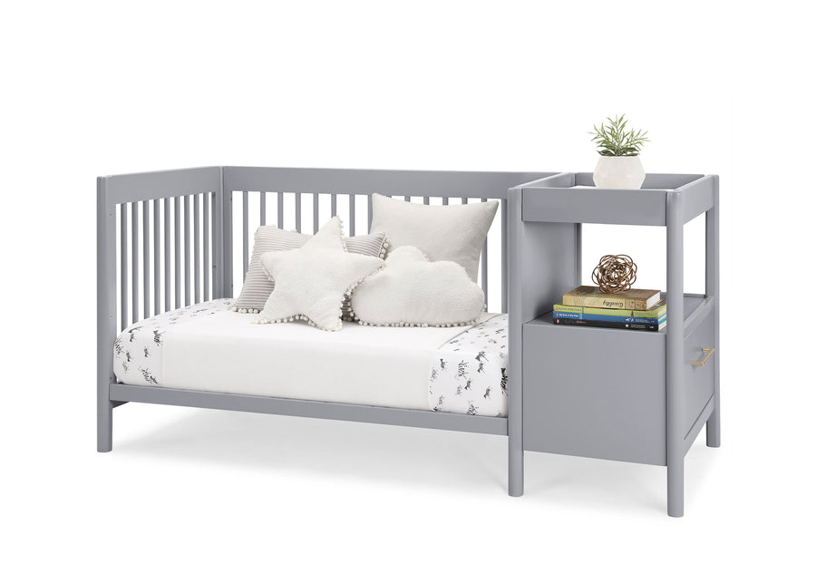 Grey (026) 6-Zoe 5-in-1 Convertible Crib and Changer