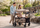 Black and Tan (2473) 7-Jeep Wrangler Deluxe Stroller Wagon with Cooler Bag