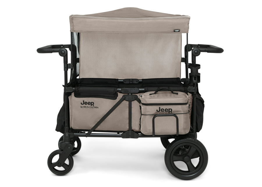 Black and Tan (2473) 11-Jeep Wrangler Deluxe Stroller Wagon with Cooler Bag
