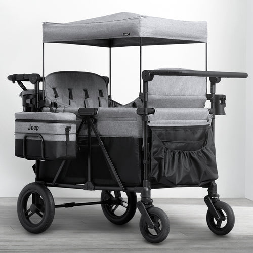 jeep deluxe wrangler stroller wagon Jeep Wrangler Deluxe 4-Seater Stroller Wagon by Delta Children