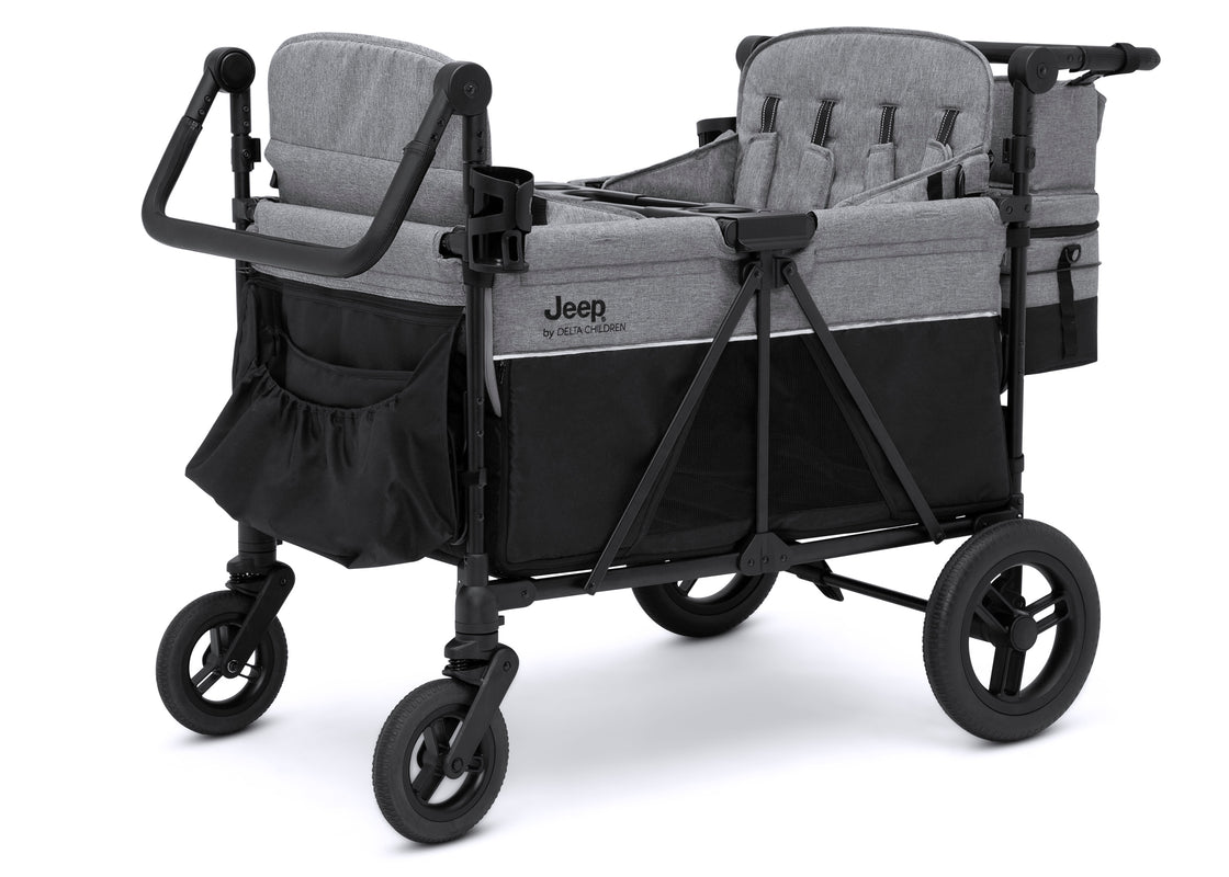 jeep wrangler deluxe 2 seater stroller wagon Jeep Wrangler Deluxe 4-Seater Stroller Wagon by Delta Children