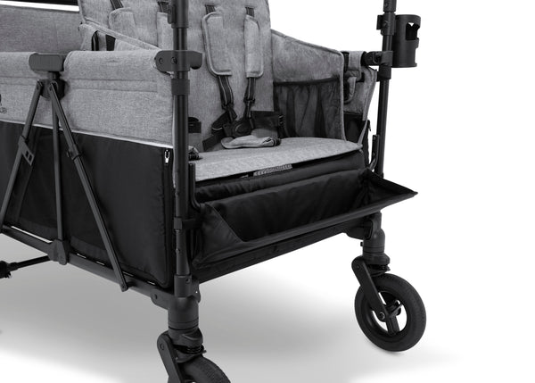 jeep wrangler stroller wagon with included car seat adapter Jeep Wrangler Deluxe 4-Seater Stroller Wagon by Delta Children