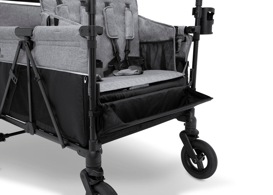 Grey Shadow (2363) 6-Jeep Wrangler Deluxe 4 Seater Stroller Wagon with Cooler Bag