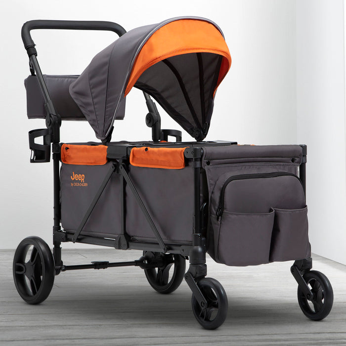 Grey with Bonfire Orange (2377) 2-Jeep Sport All-Terrain Stroller Wagon
