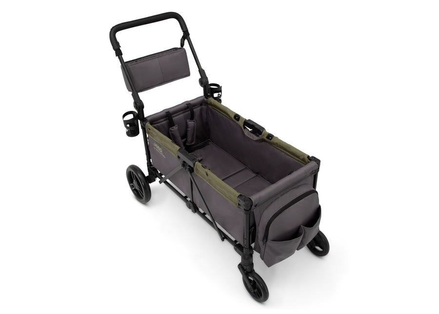 Grey with Olive Green (2380) 13-Jeep Sport All-Terrain Stroller Wagon