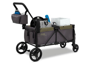 olive green car seat and stroller Jeep Sport All-Terrain Stroller Wagon by Delta Children (Grey/Olive Green)