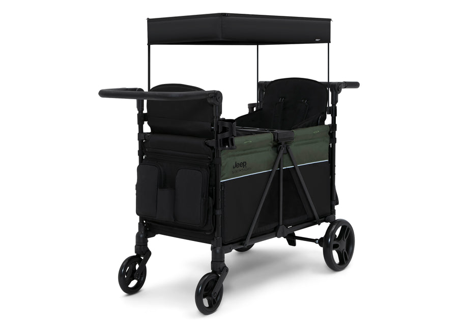 Black and Green (2378) 7-Jeep Aries Stroller Wagon