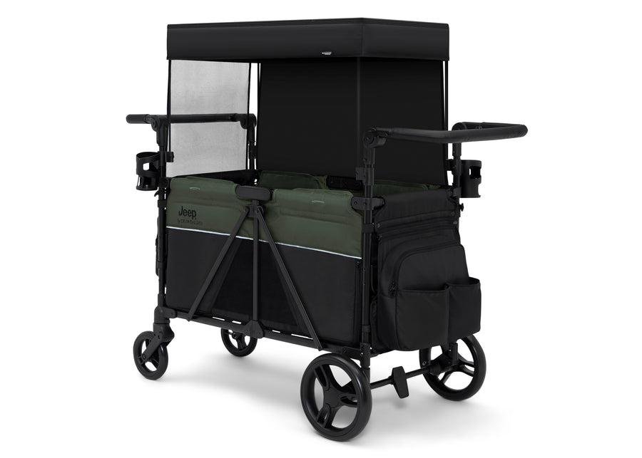 Black and Green (2378) 6-Jeep Aries Stroller Wagon