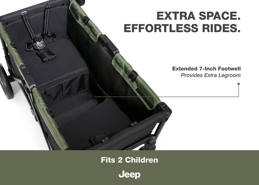 Black/Green (2378) 4-TurboGlyde Stroller Wagon