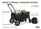 Black/Green (2378) 4-Jeep Evolve JXP All-Terrain 2-Seater Stroller Wagon