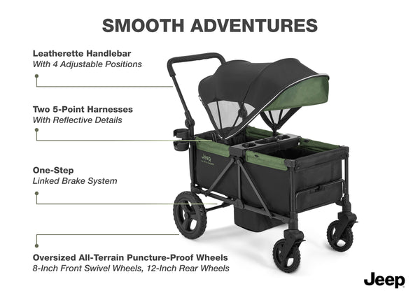 dreamer design double jogging stroller manual Jeep Evolve JXP All-Terrain 2-Seater Stroller Wagon