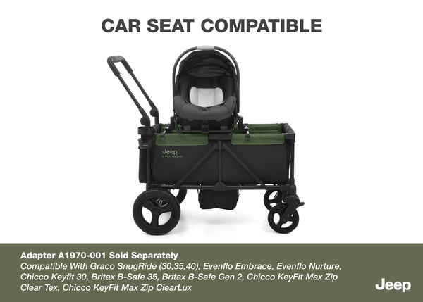 jeep evolve stroller wagon by delta children Jeep Evolve JXP All-Terrain 2-Seater Stroller Wagon