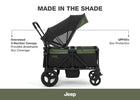 Black/Green (2378) 9-Jeep Evolve JXP All-Terrain 2-Seater Stroller Wagon