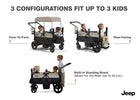 Black and Tan (2473) 2-Jeep Wrangler Mojave All-Terrain 2-Seater+ Stroller Wagon with Built-In Standing Board