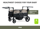 Black and Tan (2473) 3-Jeep Wrangler Mojave All-Terrain 2-Seater+ Stroller Wagon with Built-In Standing Board