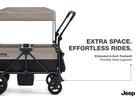 Black and Tan (2473) 4-Jeep Wrangler Mojave All-Terrain 2-Seater+ Stroller Wagon with Built-In Standing Board