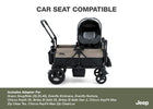 Black and Tan (2473) 8-Jeep Wrangler Mojave All-Terrain 2-Seater+ Stroller Wagon with Built-In Standing Board