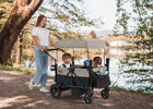 Black and Tan (2473) 1-Jeep Wrangler Mojave All-Terrain 2-Seater+ Stroller Wagon with Built-In Standing Board
