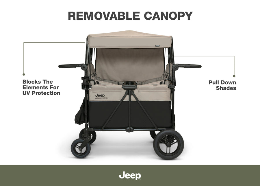 Black and Tan (2473) 3-Gladiator 4-Seater Stroller Wagon