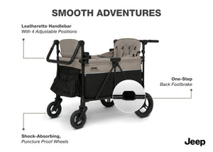 jeep wagon stroller dimensions Jeep Gladiator 4-Seater Stroller Wagon