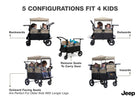 Black and Tan (2473) 2-Gladiator 4-Seater Stroller Wagon