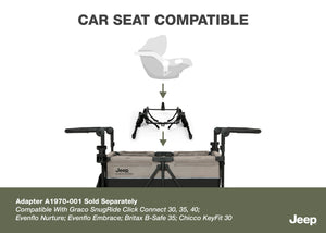 jeep stroller wagon car seat adapter instructions Jeep Gladiator 4-Seater Stroller Wagon