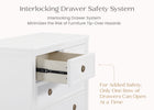 Bianca White (130) 4-Heritage 4 Drawer Dresser with Changing Top and Interlocking Drawers
