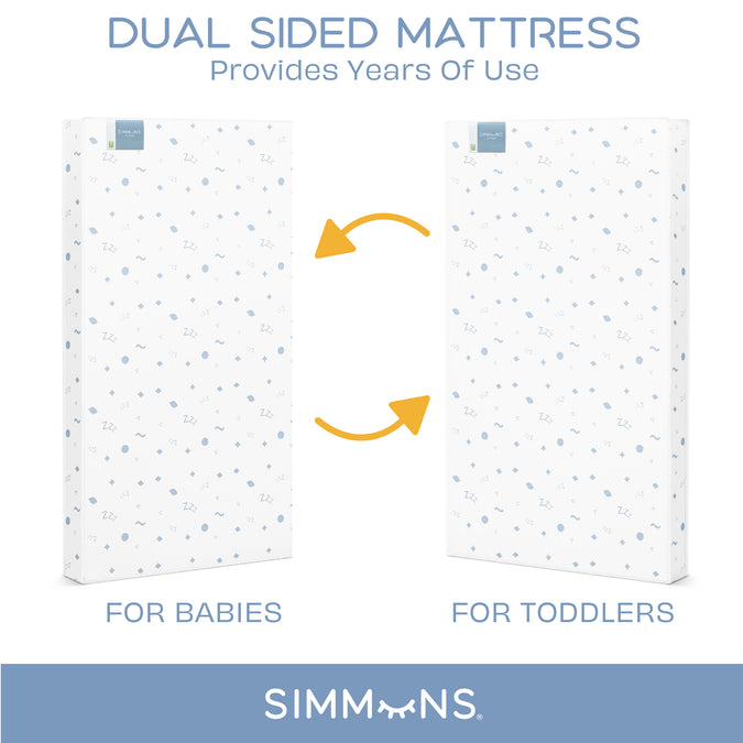 No Color (NO) 2-Simmons Kids® Quiet Nights Dual Sided Crib and Toddler Mattress