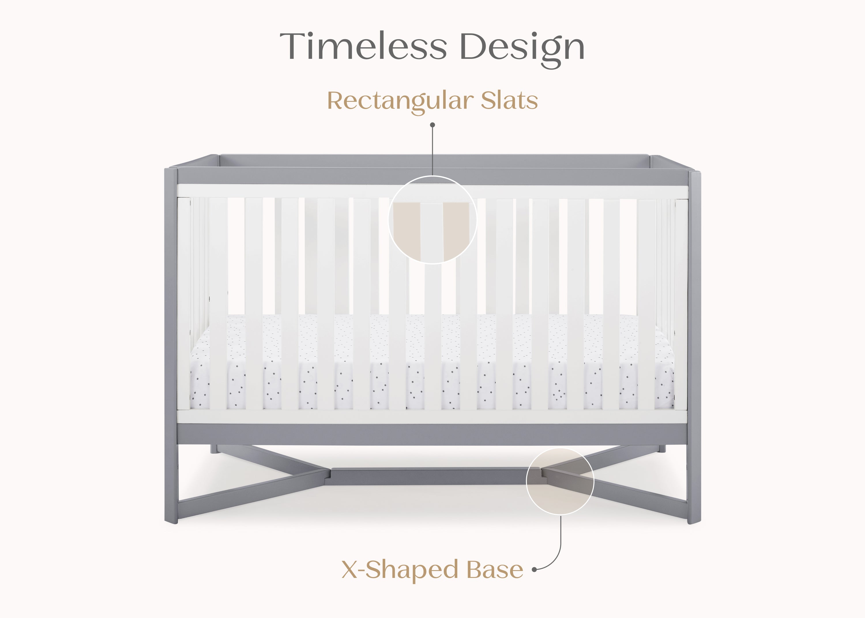 カナリアページ Tribeca 4-in-1 Convertible Crib - Delta Children