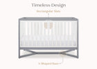 White with Grey (027) 6-Tribeca 4-in-1 Convertible Crib