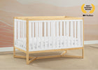 Bianca White with Natural (123) 36-Tribeca 4-in-1 Convertible Crib