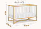 Bianca White with Natural (123) 41-Tribeca 4-in-1 Convertible Crib