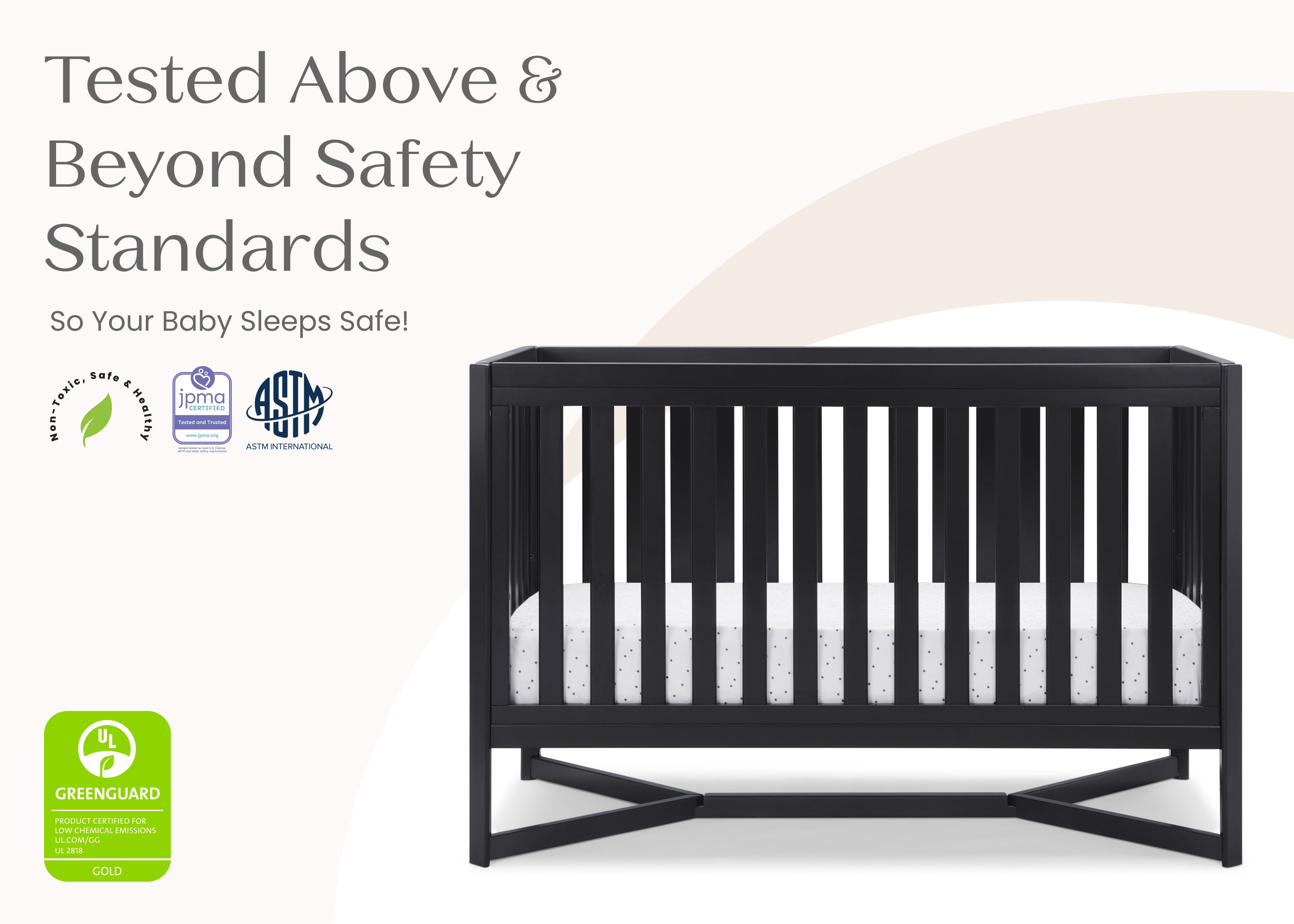 ｂｅｂｅ HDJ Bedside Bassinet for Newborns, Adjustable, Bedside Crib