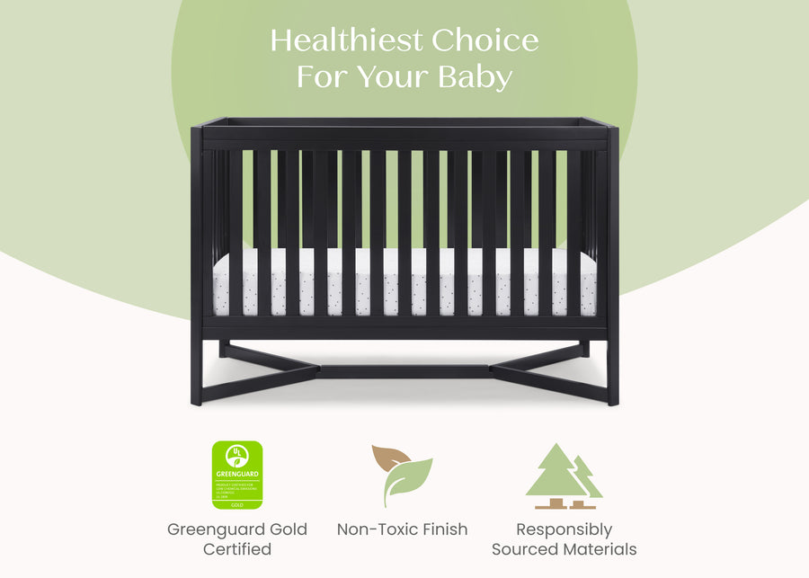 Midnight Grey (1360) 21-Tribeca 4-in-1 Convertible Crib