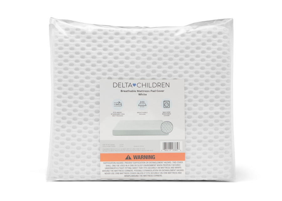 White (NO) 3-100% Breathable Crib Mattress Pad Cover