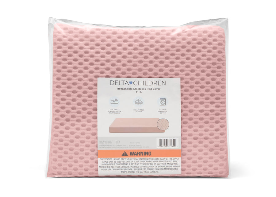 Pink (NO) 16-100% Breathable Crib Mattress Pad Cover