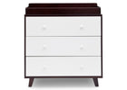 Black Espresso with White (918) 4-Ava 3 Drawer Dresser with Changing Top